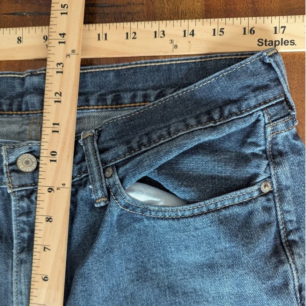 Levi's 514 Straight Fit Jeans Blue Medium Wash Denim Sz W36 L32 Casual Classic
